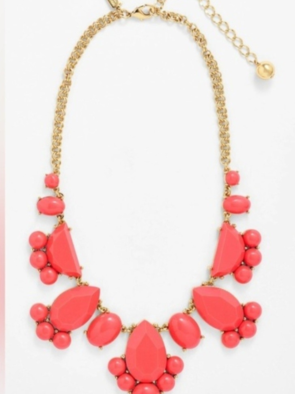 Kate Spade Day Tripper Coral & Gold Necklace EUC